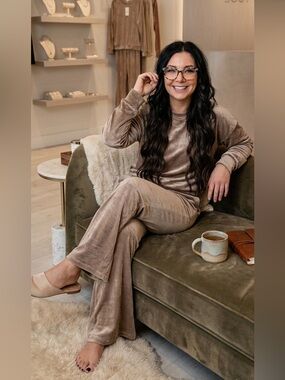 Elegant Tan Flare Pants